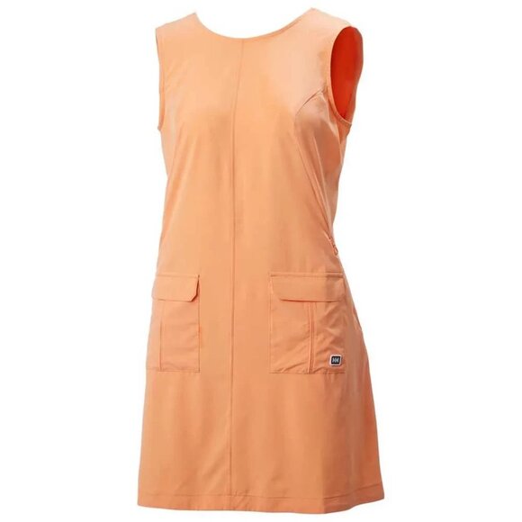 Helly Hansen Vik Dress Orange V-Back A-Line Sleeveless Sporty Summer Pockets M - Picture 15 of 16